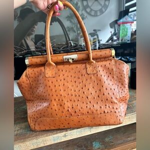 Bose in pelle ostrich leather handbag